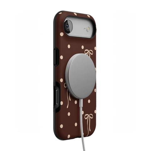 Teddy Bows | Brown Polka Dot Case
