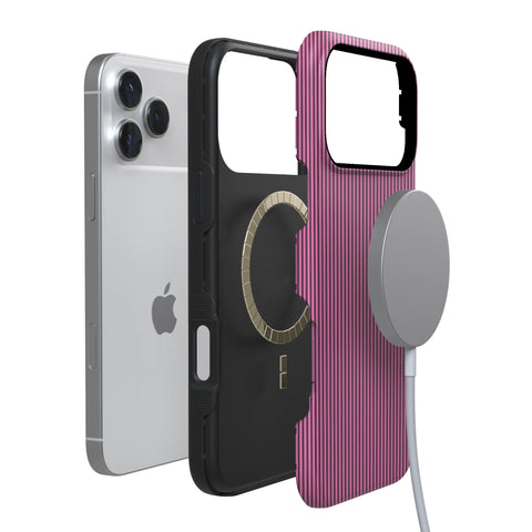 Stripes and the City | Pink & Purple Pinstripe Case