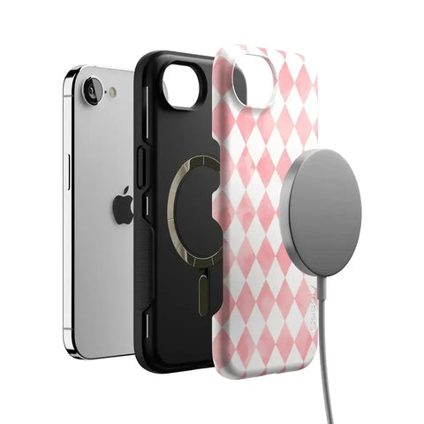 Queen of Diamonds | Pink Watercolor Case