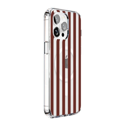 Sunday in Brooklyn | Burgundy Stripes Case
