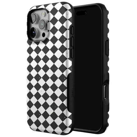 Salem's Hex | Black & White Checkered Case