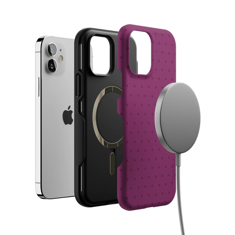 On the Dot | Plum Polka Dot Case