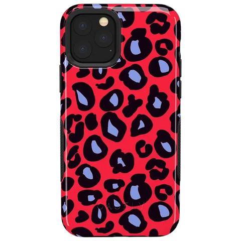 Into the Wild | Red & Blue Leopard Print Case