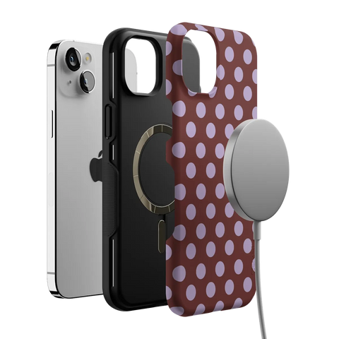 Spotted in SoHo | Burgundy Polka Dot Case
