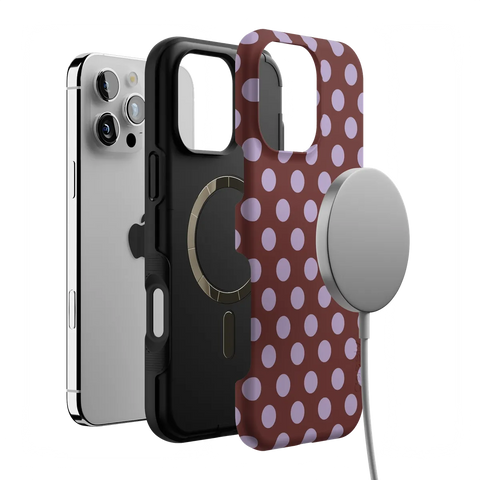 Spotted in SoHo | Burgundy Polka Dot Case
