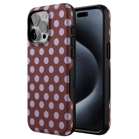 Spotted in SoHo | Burgundy Polka Dot Case