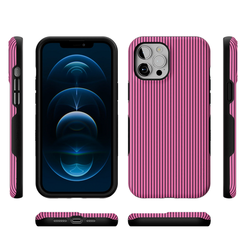 Stripes and the City | Pink & Purple Pinstripe Case