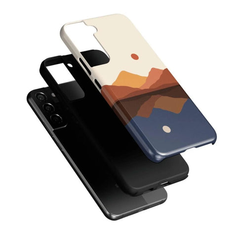 Opposites Attract | Day & Night Colorblock Mountains Samsung Case