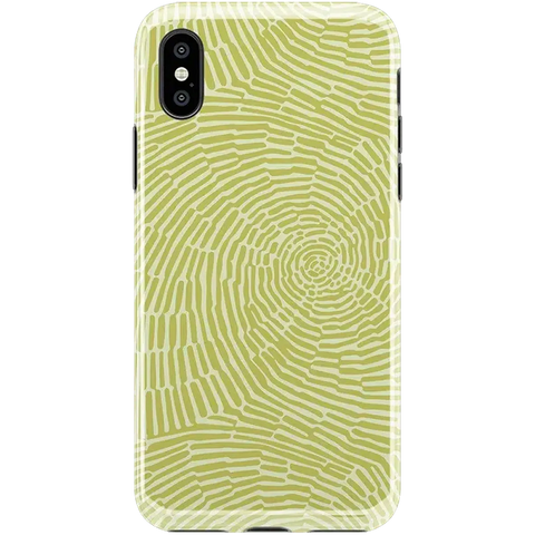 Swirl Away | Tea Green Geometric Case