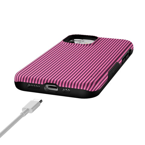 Stripes and the City | Pink & Purple Pinstripe Case