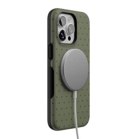 On the Dot | Olive Green Polka Dot Case