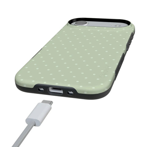 On the Dot | Green Polka Dot Case