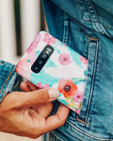 Out And About | Light Pink Floral Samsung Case