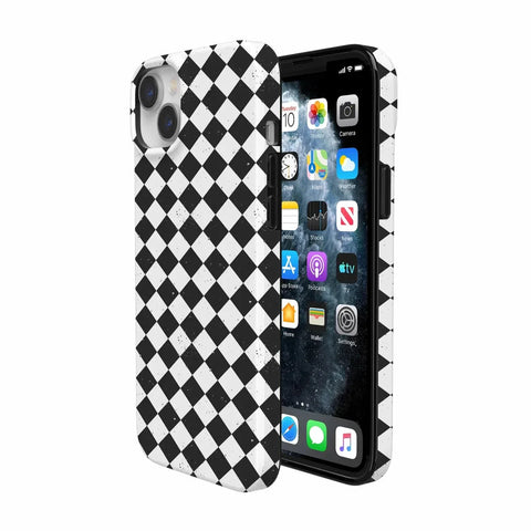 Salem's Hex | Black & White Checkered Case