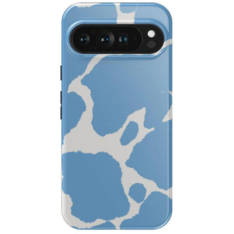 Current MOOd | Light Blue Cow Print Google Pixel Case