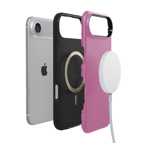Stripes and the City | Pink & Purple Pinstripe Case