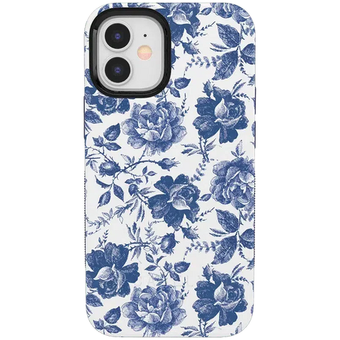 Rose to Fame | Blue & White Rose Floral Case