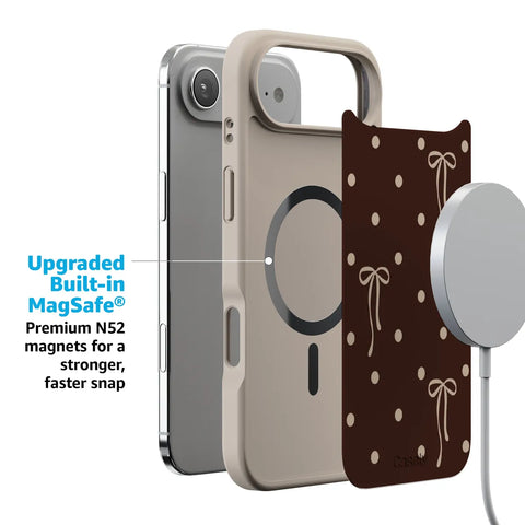 Teddy Bows | Brown Polka Dot Case