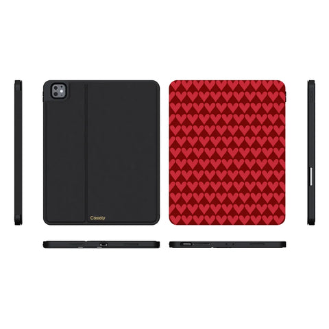 Crazy in Love | Red Hearts iPad Case