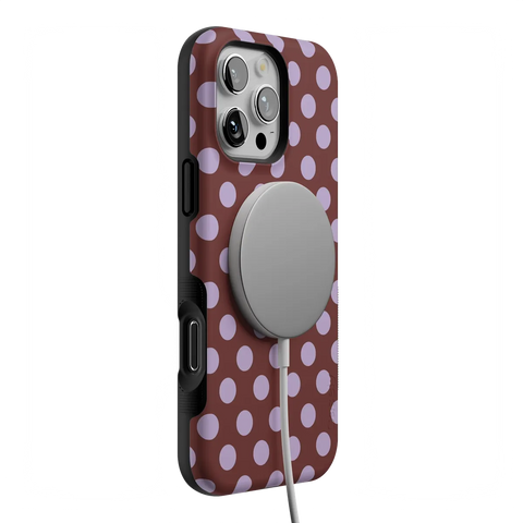 Spotted in SoHo | Burgundy Polka Dot Case