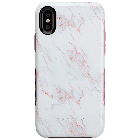 Subtle Blush | White and Pink Marble Case