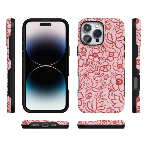 Blush Garden | Floral Doodle Case