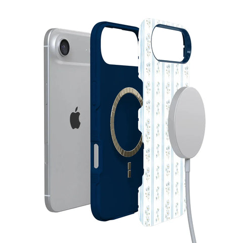 Cottage Stripe | Blue Floral Case