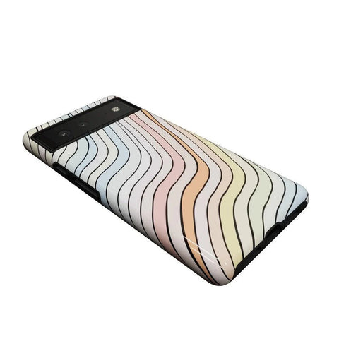 Ride The Wave | Pastel Rainbow Lined Google Pixel Case