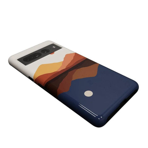 Opposites Attract | Day & Night Colorblock Mountains Google Pixel Case