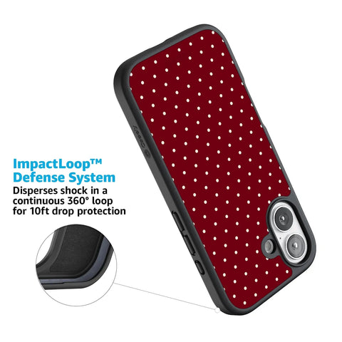 On the Dot | Maroon Polka Dot Case
