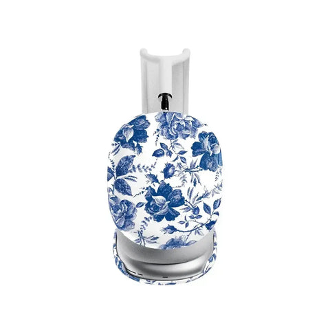 Rose to Fame | Blue & White Rose Floral AirPods Max Case