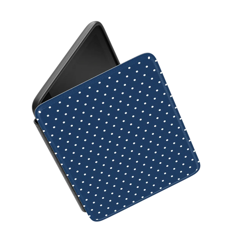 On the Dot | Navy Polka Dot Kindle Case