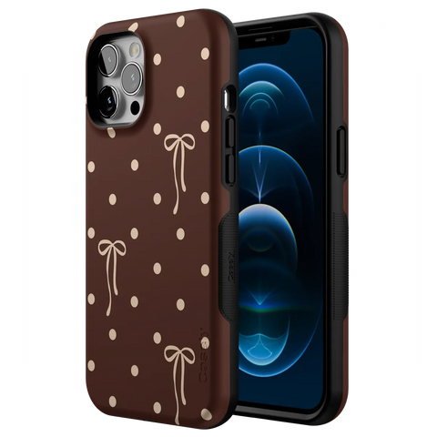 Teddy Bows | Brown Polka Dot Case