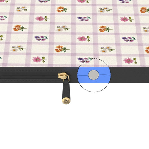 Meadow Check | Floral Gingham Laptop Case