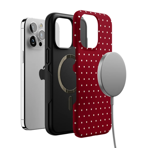 On the Dot | Maroon Polka Dot Case