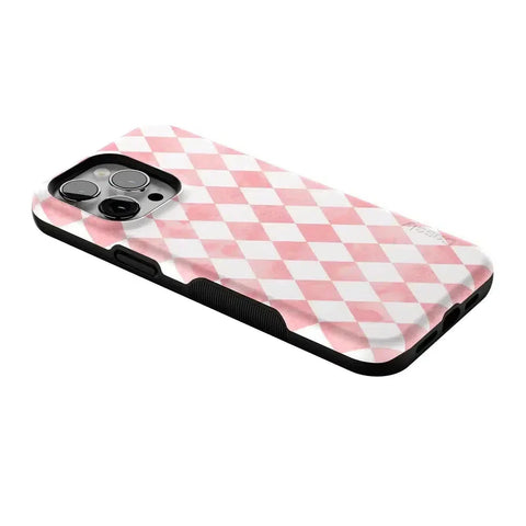 Queen of Diamonds | Pink Watercolor Case