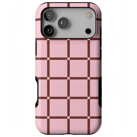 Uptown Gridlock | Pink Checkerboard Case