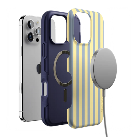 Coastline Stripes | Blue & Yellow Case