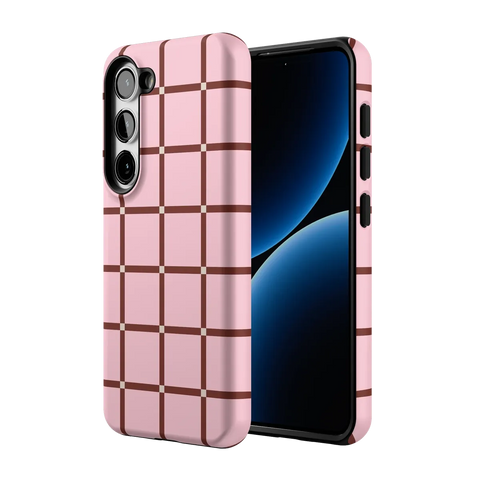 Uptown Gridlock | Pink Checkerboard Case