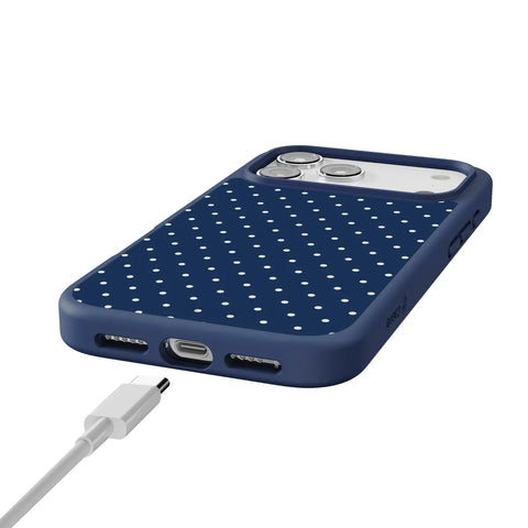 On the Dot | Navy Polka Dot Case