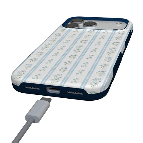 Cottage Stripe | Blue Floral Case