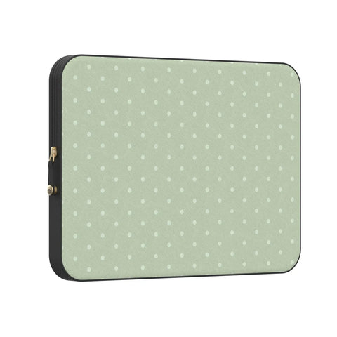 On the Dot | Green Polka Dot Laptop Case