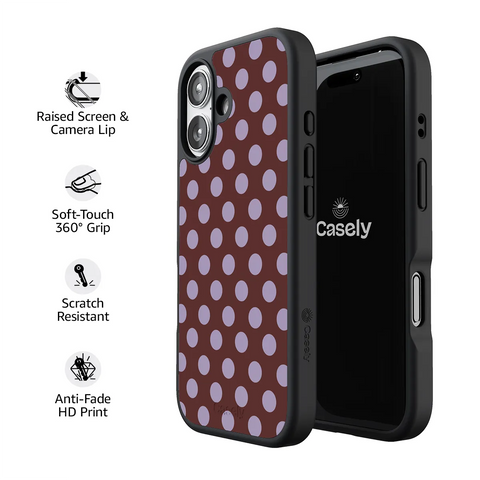 Spotted in SoHo | Burgundy Polka Dot Case