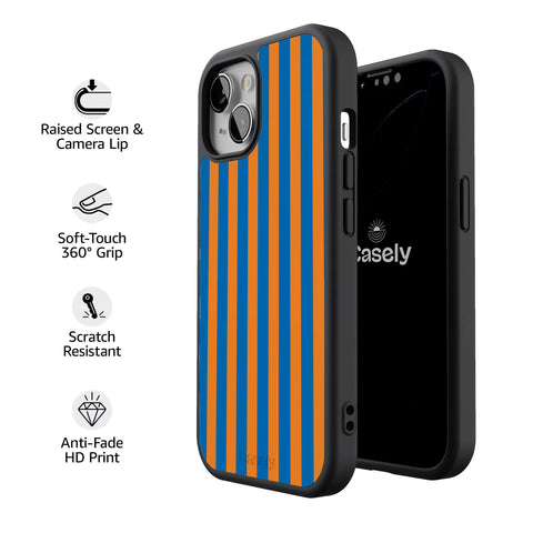 Go New York | Blue & Orange Stripes Case
