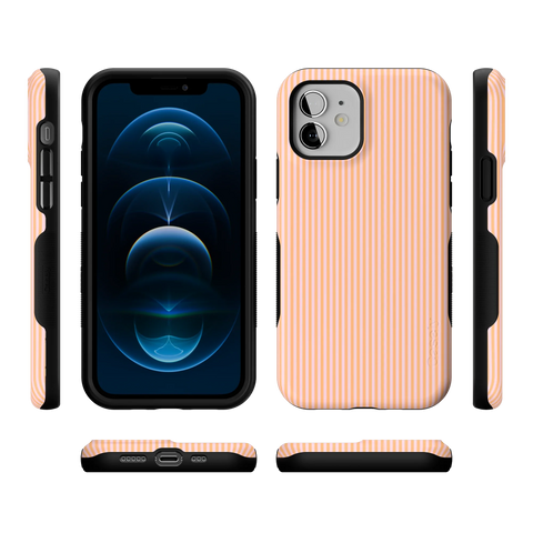 Stripes and the City | Orange & Pink Pinstripe Case