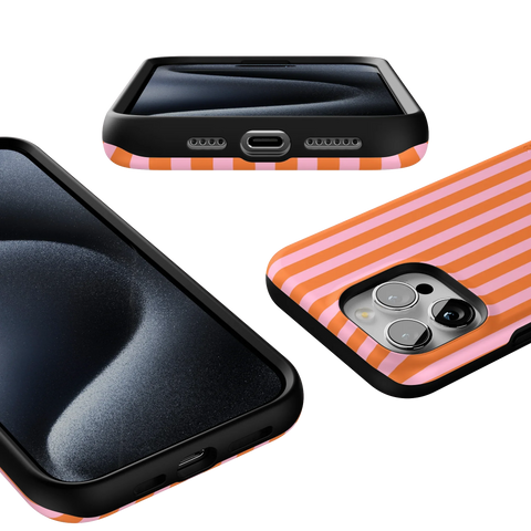 Perfect Stripes | Orange & Pink Stripes Case