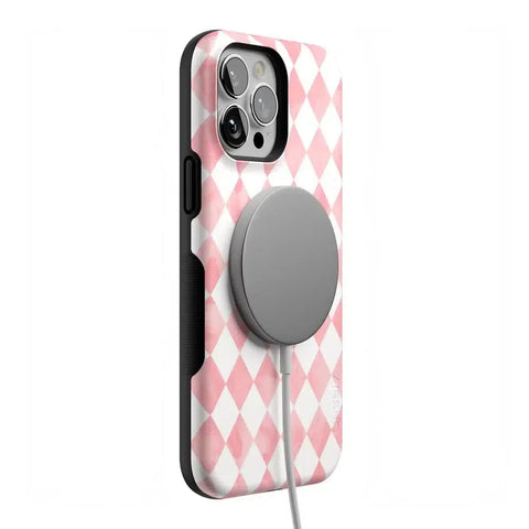 Queen of Diamonds | Pink Watercolor Case