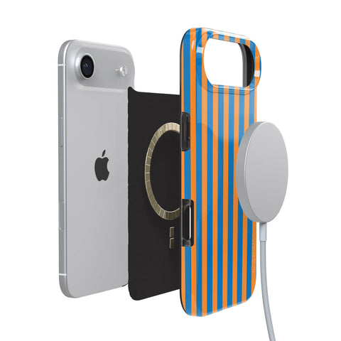 Go New York | Blue & Orange Stripes Case