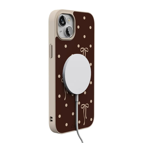 Teddy Bows | Brown Polka Dot Case