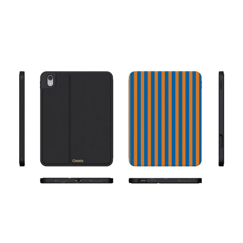 Go New York | Blue & Orange Stripes iPad Case